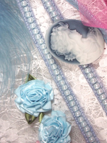 0287 Lt. Blue Pearl  Beaded Sewing Trim 1/4"-blue,beaded,sewing,trim,pearl, 