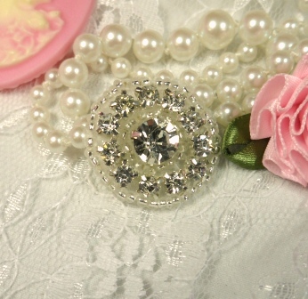 A0487B Silver Crystal Round Rhinestone Applique