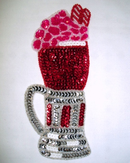 Ice Cream Soda Sequin Beaded Appliques 0191