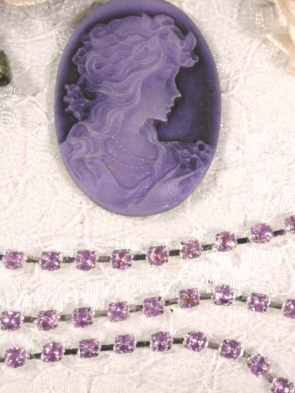 E2534  Lavender Elegant Rhinestone Chain Sewing Trim 1/8"-lavender,elegant,rhinestone,chain,sewing,trim