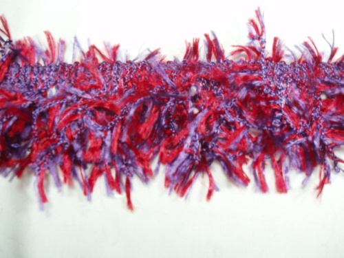 C79 Purple Red Hairy Gimp Fringe Sewing Trim 2.25"