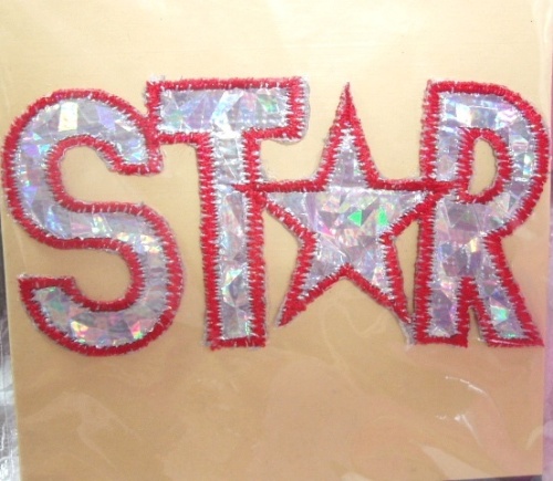 DS4  Red Star Holographic Applique 3.25"