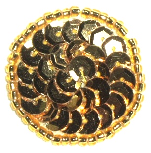 EB4 Dot/Bubble Gold Sequin Beaded Applique 1"