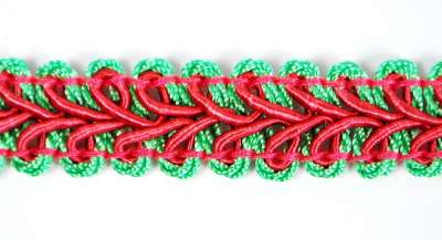 E1901  Fuchsia Lime Gimp Sewing Upholsterly Trim 1/2"