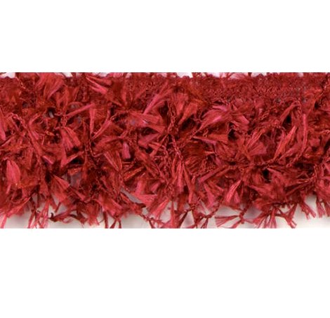 E2585 Brick Red Hairy Gimp Fringe Sewing Trim