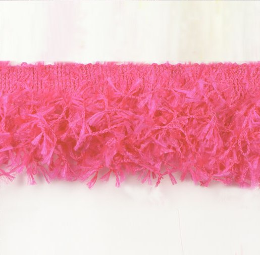 E2585 Fuchsia Hairy Gimp Fringe Sewing Trim
