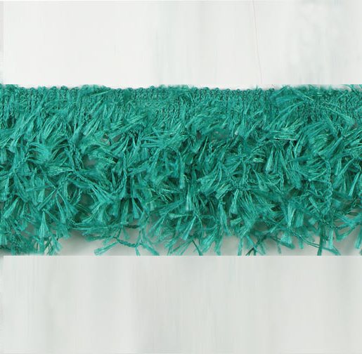E2585 Teal Hairy Gimp Fringe Sewing Trim