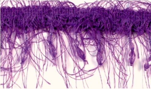 D6264  Purple Eyelash Gimp Fringe Trim Pre-cut 1 Yard