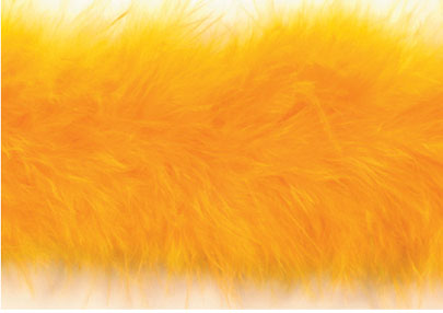 E3760 Yellow Marabou Feather Fur Sewing Trim 2"