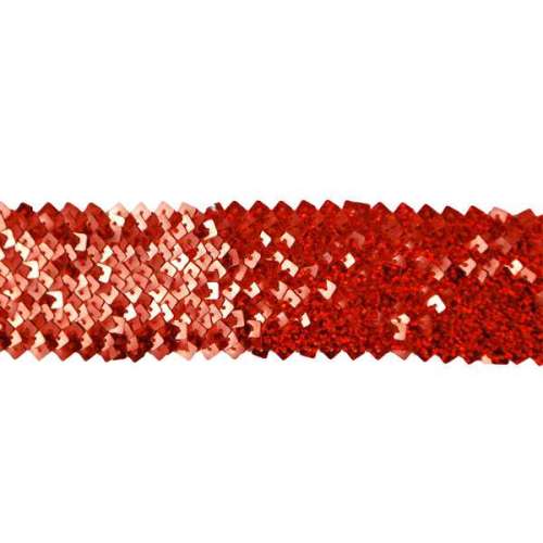 E4564  Red Stretch Starlight Sequin Trim-red,stretch,star,starlight,light,sequin,trim