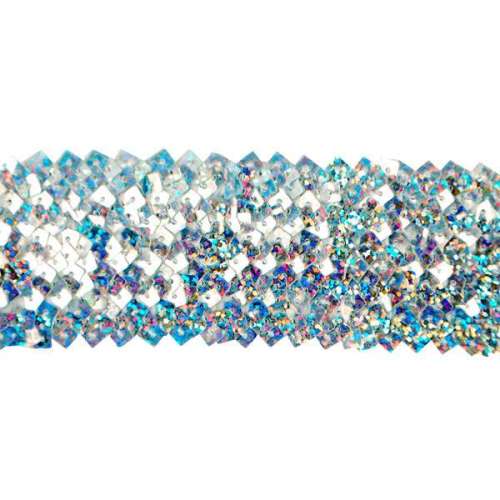 E4564  Silver Stretch Starlight Sequin Trim