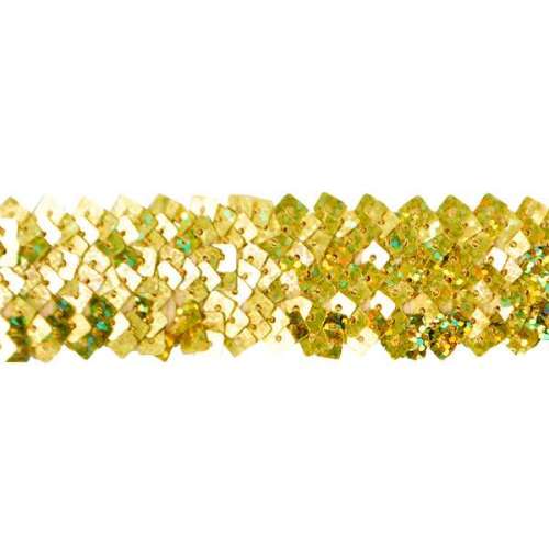 E4568  Gold Stretch Starlight Sequin Trim