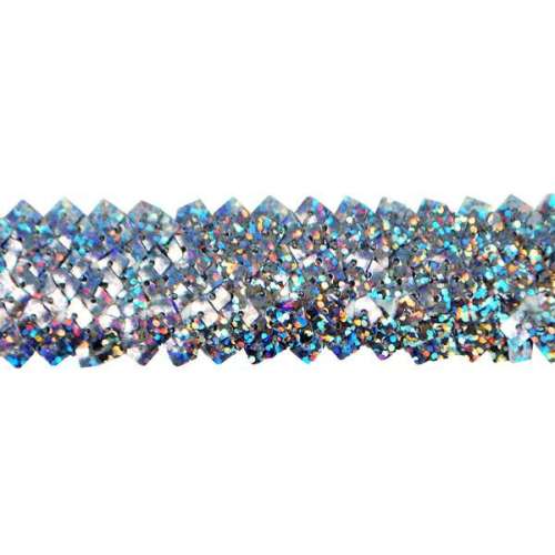 E4568  Gunmetal Stretch Starlight Sequin Trim