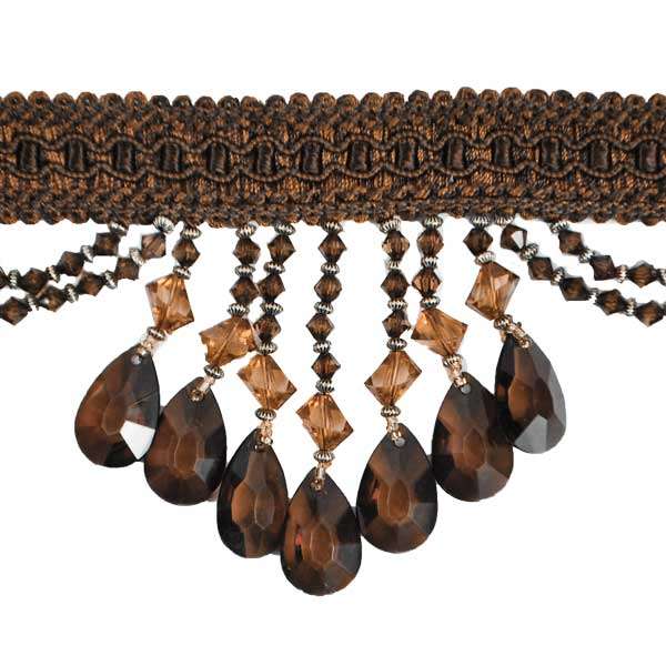 E6111 Dark Brown Isabella Drapery Teardrop Trim 5"