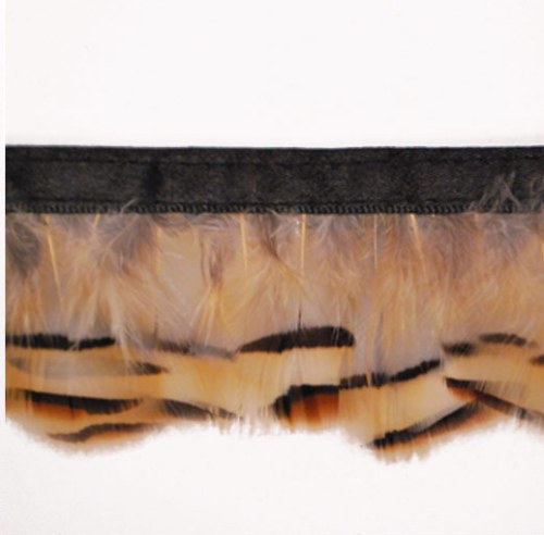 E6145  Beige Marabou Feather Sewing Trim 2"
