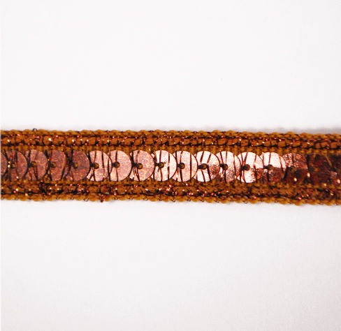 E6172  Holographic Bronze Sequin Sewing Trim