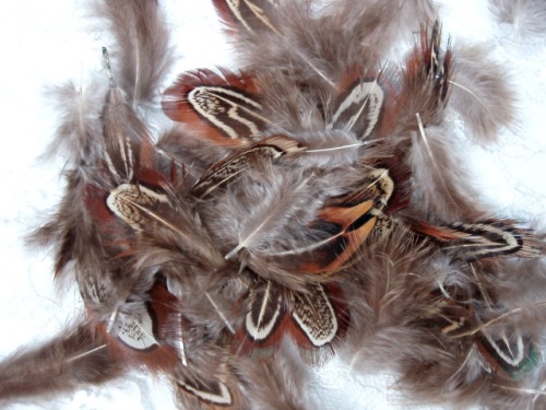 MR010  Almond Loose Feathers  3 grams