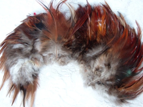 MR013  Saddle Hackle Feather Applique