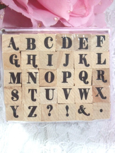 RS12  Alphabet  Rubber Stamp Set
