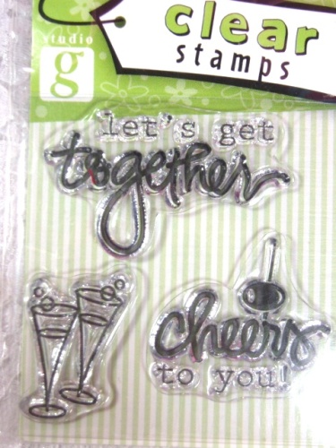 RS21  Clear Stamp Cheers Stamps-rubber,stamp,clear, 