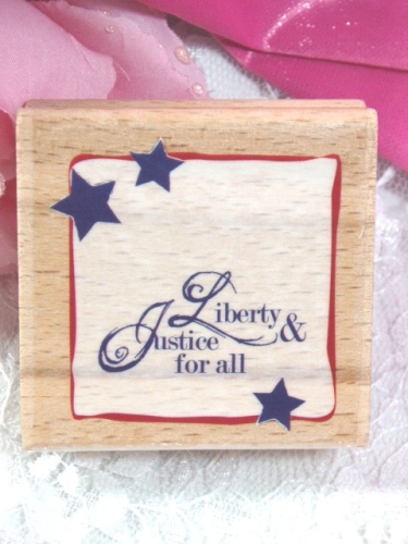 RS7  Liberty and Justice for all Rubber Stamp