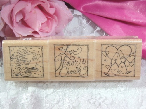 RS8  Set of ( 3)  Bridal Rubber Stamps-rubber,stamp,wedding,bridal