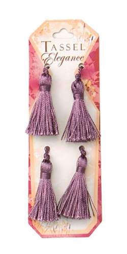 E5970  Set of ( 4 )  Plum Mini Tassels 2"