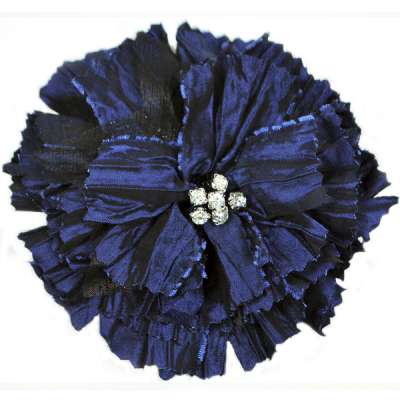 E5982  Royal Blue Rhinestone Florantina  Brooch 4"-rhinestone,florentina,jeweled,brooch,blue