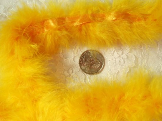 D6267  Yellow Marabou Fur Feather Trim 36" Package Pre-cut