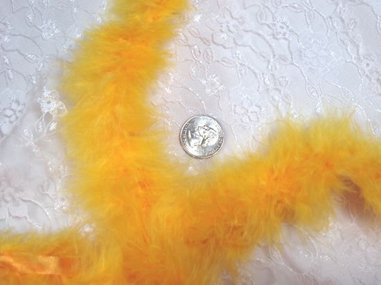 D6267  Yellow Marabou Fur Feather Trim 36" Package Pre-cut