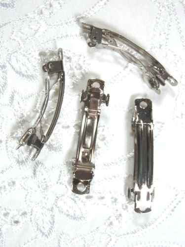 D01 Set of (4 ) French Clip Hair Barrettes 1.5"