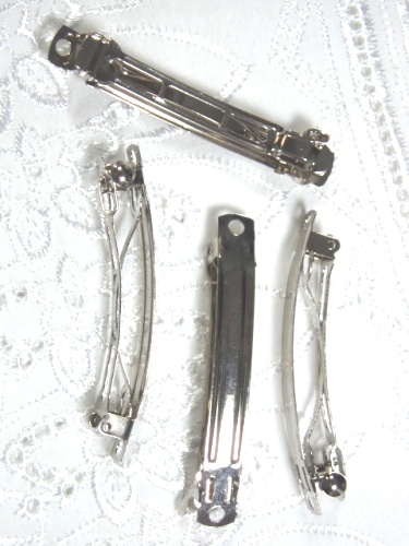 D03 Set of (4 ) French Clip Hair Barrettes 2.25"