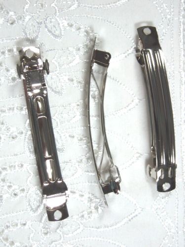 D02  Set of (3 ) French Clip Hair Barrettes 3.25"