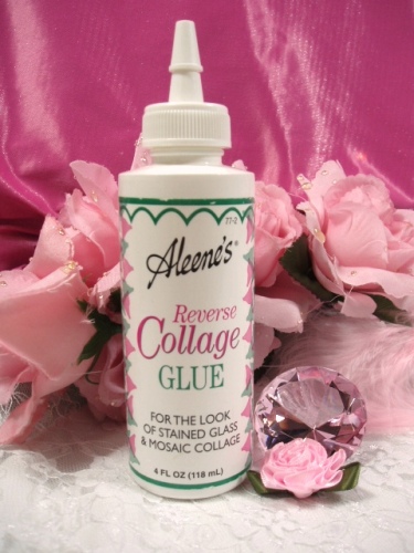 Aleene's Reverse Collage Stain Glass look Glue 4 oz.