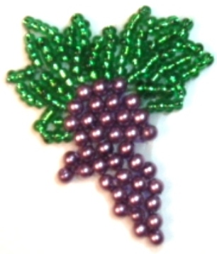 LC151 Grape Cluster Beaded Applique