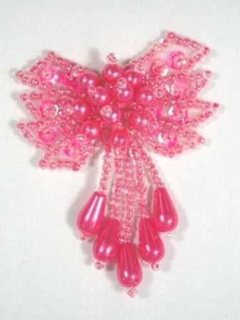 HB63 Hot Pink Beaded Sequin Hair bow-hair,bow,hair,bow,pink,beaded,sequin