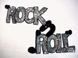 0172 Rock -N- Roll  Sequin Beaded Applique 14"