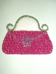 0195  Ladies Purse Beaded  Applique 2.5"