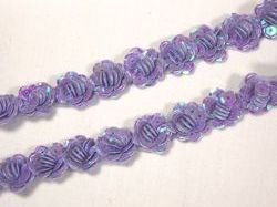 0248  Lavender AB Sequin Floral Trim 1/2"