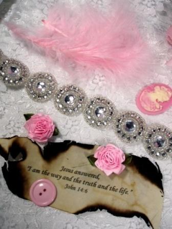 0379  Clear Rhinestone Round Beaded Appliques or Trim 1.25"-silver,rhinestone,applique,motif,jewel,round,clear,