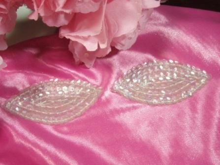 K8263  Crystal AB Eye Pair Sequin  Appliques  2.5"-crystal,ab,eye,embellishment,sewing,clothing,sequin,beaded,bead,sequins,applique,claw,mini,small,turquoise,eye