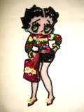 0190 Betty Boop All Dressed Up Sequin Beaded Applique