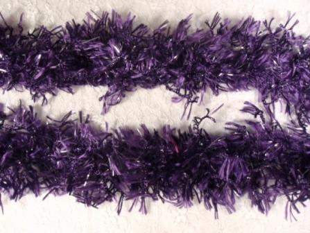 C79  Purple Sparkle Hairy Gimp Fringe Sewing Trim 2.25"-purple sparkle,trim,fringe,hairy,gimp