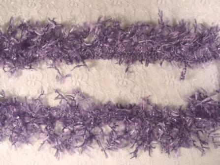 C79  Lavender Hairy Gimp Fringe Sewing Trim 2.25"-lavender,purple,embellishment,sewing,clothing,sequin,beaded,bead,sequins,applique,motif,collar,trim,hairy,gimp,trimmings,sewing,ostrich,rayon,hollywood,eyelash,fringe 