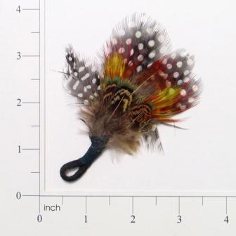 E4139   Brown & White Spotted Feather 4.25"