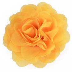 E6042 Yellow Floral Brooch Clip Applique 5"