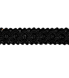 E6606 Black Gabrielle Decorative Braid Gimp Sewing Upholstery Trim 3/4"