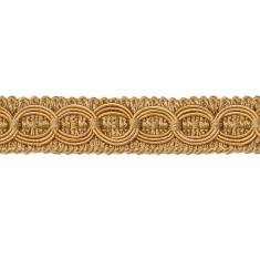 E4437 Woven Braid Circle Gold Gimp Sewing Upholstery Trim 3/4"