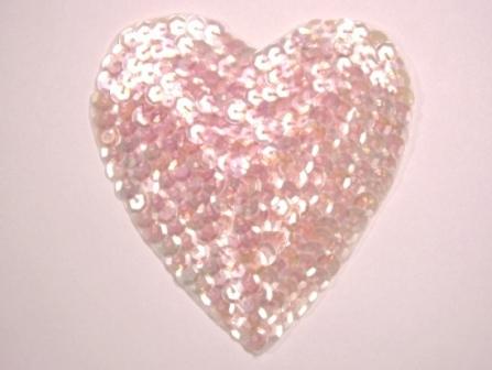 K8395   Pink Crystal AB Heart  Sequin Applique 3.5"-scroll,butterfly,rose,gold,floral,brown,purple,feather,trim,sewing,turquoise,pink,crystal,ab,blue,embellishment,house,collar,jewel,victorian,sewing,clothing,sequin,beaded,bead,sequins,applique,motif,turquoise,trim,trimmings,sewing,beaded,purple,heart,set,lot