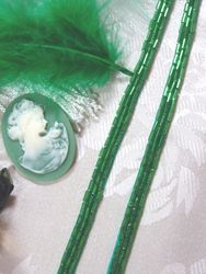 T8404  Green Beaded Trim 1/4"-trim,green,embellishment,beaded,beads,applique, 